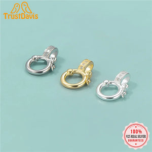 TrustDavis 925 Silver Bracelet Nacklace Buckle DIY Jewelry DZ737