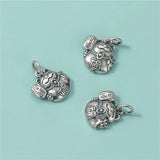 TrustDavis 925 Sterling Silver Lucky Cat DIY Animal Jewelry Gift