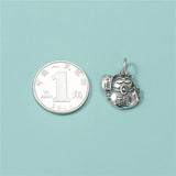 TrustDavis 925 Sterling Silver Lucky Cat DIY Animal Jewelry Gift