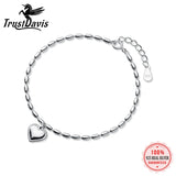 925 Silver Heart Beads Chain Bracelet for Women YQ138