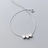 TrustDavis 925 Silver Heart Bracelet Romantic Love Gift DA2987