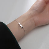 TrustDavis 925 Silver Heart Bracelet Romantic Love Gift DA2987