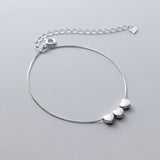 TrustDavis 925 Silver Heart Bracelet Romantic Love Gift DA2987