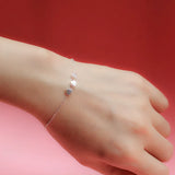 925 Silver Bracelet 3 Hearts Love Birthday Gift For Women