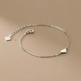 TrustDavis 925 Silver Heart Bracelet for Women Wedding