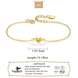 TrustDavis 925 Silver Heart Bracelet for Women Wedding