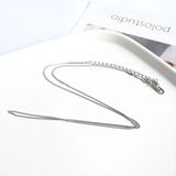 TrustDavis 925 Silver Car Flower Side Chain Necklace for Women