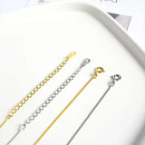TrustDavis 925 Silver Car Flower Side Chain Necklace for Women