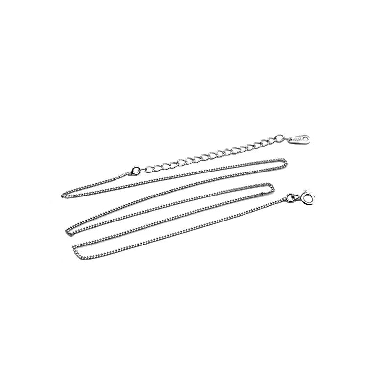 TrustDavis 925 Silver Car Flower Side Chain Necklace for Women