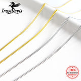 TrustDavis 925 Silver Car Flower Side Chain Necklace for Women