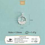 TrustDavis 925 Sterling Silver Dolphin Pendant Bracelet