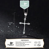 TrustDavis Sterling Silver Cross Pendant Necklace DS3864