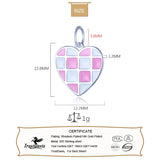 TrustDavis Sterling Silver Heart Pendant Necklace DIY Accessory