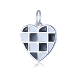 TrustDavis Sterling Silver Heart Pendant Necklace DIY Accessory