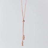 Davis 925 Silver Choker Beads Tassel Necklace Wedding Party Jewelry