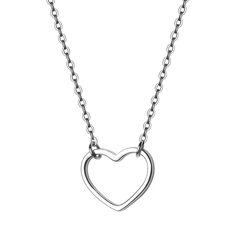 TrustDavis 925 Silver Heart Love Necklace Wedding Party DS464