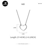 TrustDavis 925 Silver Heart Love Necklace Wedding Party DS464