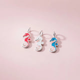 TrustDavis 925 Sterling Silver Hippocampus Bracelet Necklace Link Piece