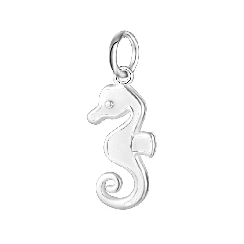 TrustDavis 925 Sterling Silver Hippocampus Bracelet Necklace Link Piece