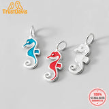 TrustDavis 925 Sterling Silver Hippocampus Bracelet Necklace Link Piece