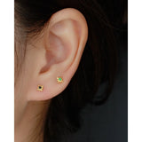 TrustDavis 925 Sterling Silver Flower Star Stud Earrings For Girls