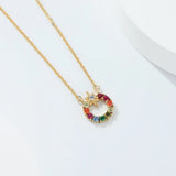 TrustDavis 925 Silver Star Charm Necklace for Women LB506