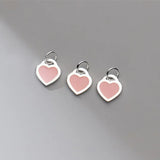 TrustDavis 925 Sterling Silver Heart Love Pendant DIY Necklace Bracelet Jewelry