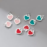 TrustDavis 925 Sterling Silver Heart Love Pendant DIY Necklace Bracelet Jewelry