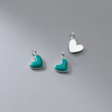 TrustDavis 925 Silver Love Heart Pendant DIY Necklace Bracelet Accessories
