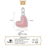 TrustDavis 925 Silver Love Heart Pendant DIY Necklace Bracelet Accessories