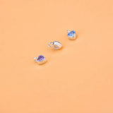TrustDavis 925 Silver Zircon Heart Charm Pendant Jewelry Gift