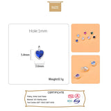 TrustDavis 925 Silver Zircon Heart Charm Pendant Jewelry Gift