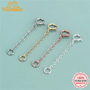 TrustDavis 925 Silver Cross Chain Extension DIY Necklace Bracelet Jewel
