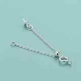 Davis 925 Silver Cross Chain Extension DIY Pearl Necklace Bracelet Women Jewelry