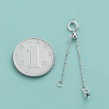 Davis 925 Silver Cross Chain Extension DIY Pearl Necklace Bracelet Women Jewelry