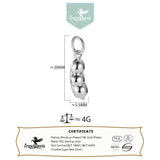 TrustDavis 925 Silver Geometric Pendant for Women Kids DIY Jewelry DZ1591