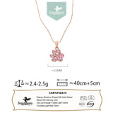 TrustDavis 925 Silver Cat Zircon Necklace Women Lady Charm Party Gift