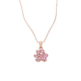 TrustDavis 925 Silver Cat Zircon Necklace Women Lady Charm Party Gift