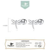 925 Silver Insect Dragonfly Stud Earrings For Girls DG0179