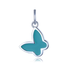 Davis 925 Sterling Silver Butterfly Pendant DIY Necklace Accessories