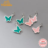 Davis 925 Sterling Silver Butterfly Pendant DIY Necklace Accessories