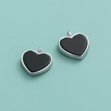 Davis 925 Sterling Silver Heart Charm Pendant for Women Kids