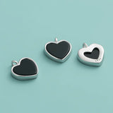 Davis 925 Sterling Silver Heart Charm Pendant for Women Kids