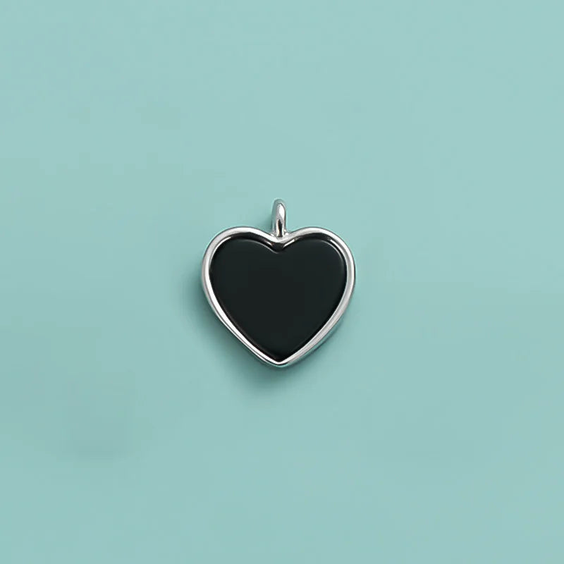 Davis 925 Sterling Silver Heart Charm Pendant for Women Kids