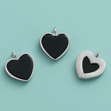 Davis 925 Sterling Silver Heart Charm Pendant for Women Kids