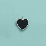 Davis 925 Sterling Silver Heart Charm Pendant for Women Kids