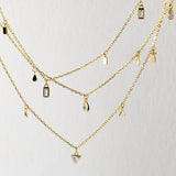 TrustDavis 925 Sterling Silver Water Drop Necklace for Women Girls Party