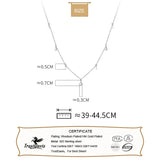 TrustDavis 925 Sterling Silver Water Drop Necklace for Women Girls Party