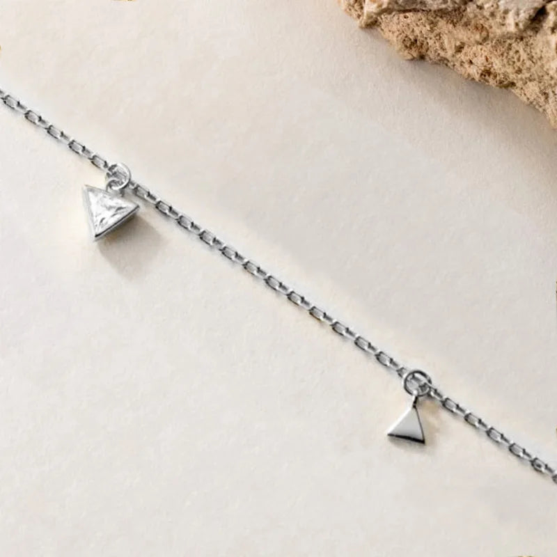 TrustDavis 925 Sterling Silver Water Drop Necklace for Women Girls Party