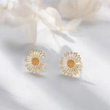 925 Sterling Silver Daisy Jewelry Set For Women Office Lady